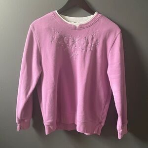 Purple Embroidered Sweater